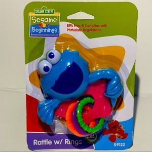 Sesame Street Cookie Monster teething rattle